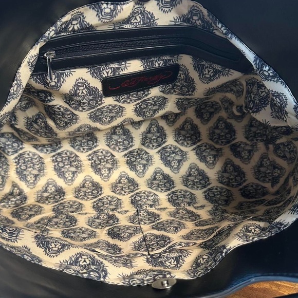 NWT Large Ed Hardy Pink Graphic Tote Bag - Picture 3 of 3